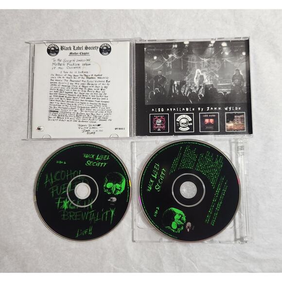 Black Label Society Alcohol Fueled Brewtality Live +5 (2 CD's) 2001 Pre-owned - Picture 4 of 7